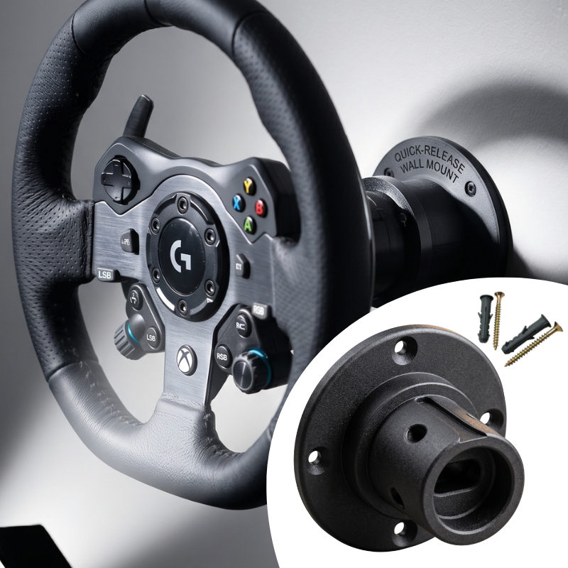 Suporte de parede para cubo de volante Logitech G PRO / G RS50 - Engate Rapido