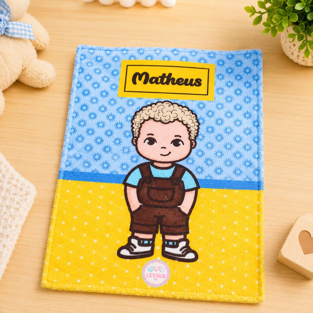 Toalha de Lavabo Personalizada com Nome | Ideal para Escola e Creche | Uso Infantil