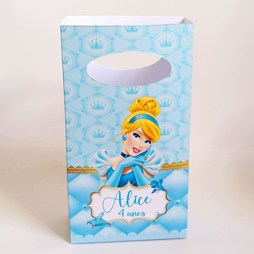Sacolinha Personalizada Cinderela/ sacolinha surpresa/ lembrancinha cinderela / PEGUE E MONTE