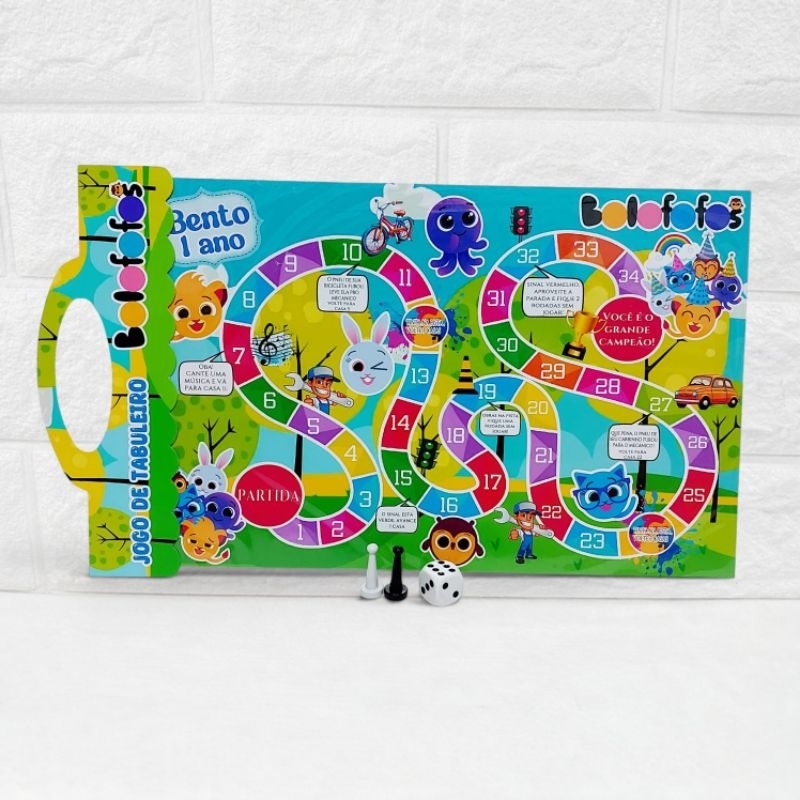 Lembrancinha Bolofofos Tabuleiro Personalizado aniversário festa infantil