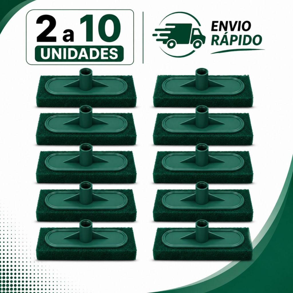 Kit 2 a 10 Esponja Abrasiva Esfregão Pesado Limpeza Piso Azulejo – Envio Rápido 24h