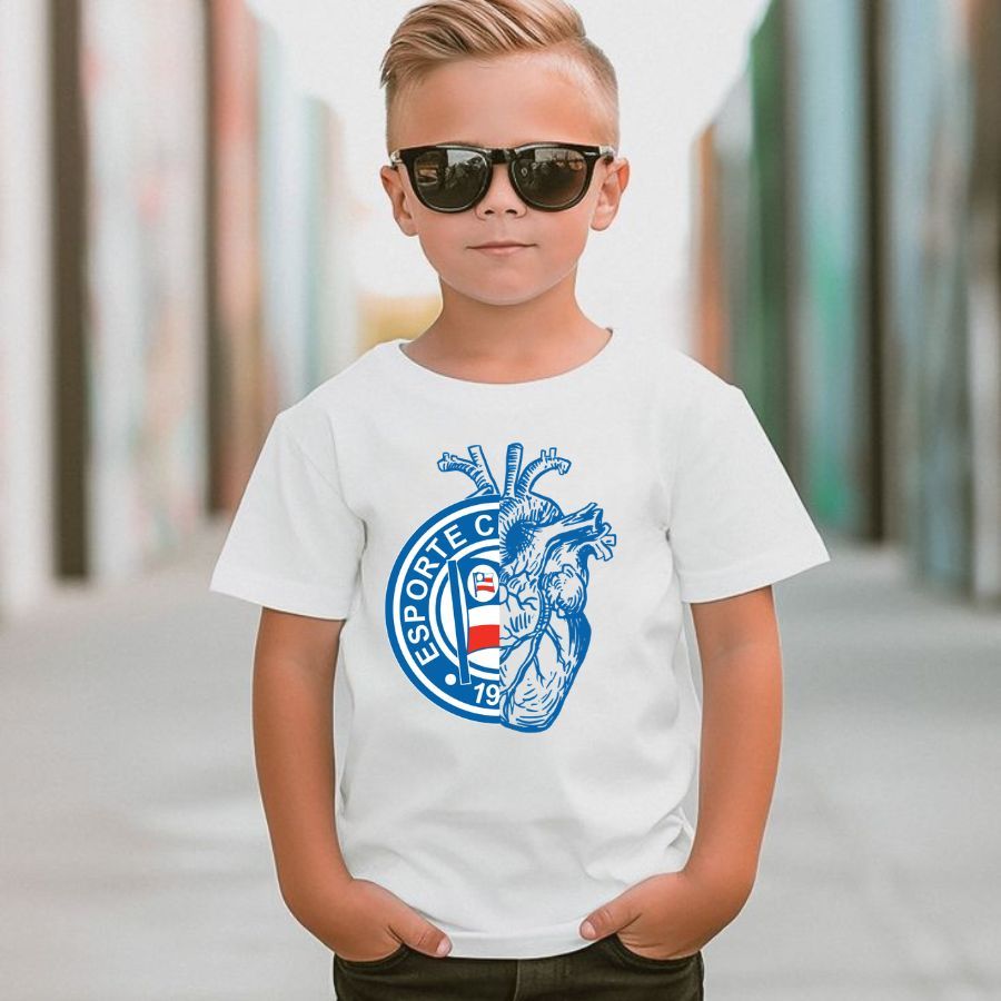 Camiseta do Bahia Infantil Coraçao Bahiano / Camisa Do Bahea
