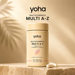 Multivitamínico A-Z Completo Yoha 60 Cápsulas Vitaminas Minerais Energia Imunidade Diária Camila Loures