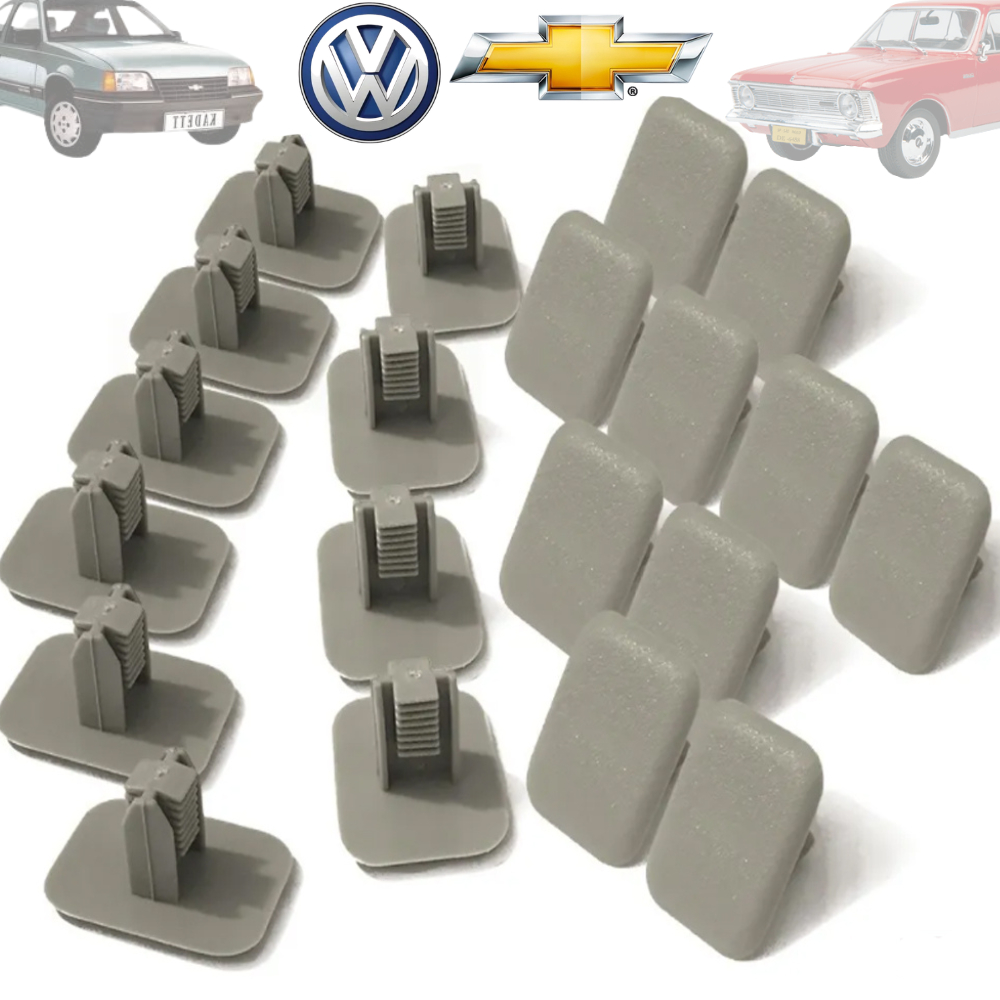 20 Grampo Presilha Trava de Forro Forração do Teto - GM Chevrolet Kadett Monza Caravan Ipanema Opala