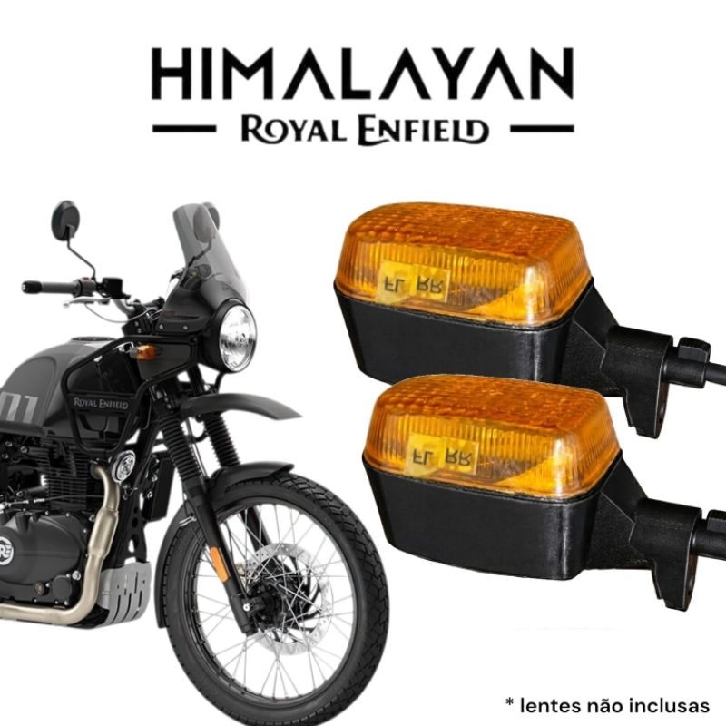 Carcaça Pisca Seta Royal Enfield Himalayan 411 Suporte Seta Moto Peça Reposição Impressão 3D - Sem lente