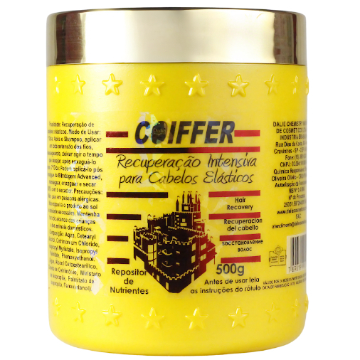 MASCARA RECUPERAÇÃO INTENSIVA COIFFER 500G (REPOSIÇÃO DE NUTRIENTES E RECUPERAÇÃO DE FIOS ELÁSTICOS)