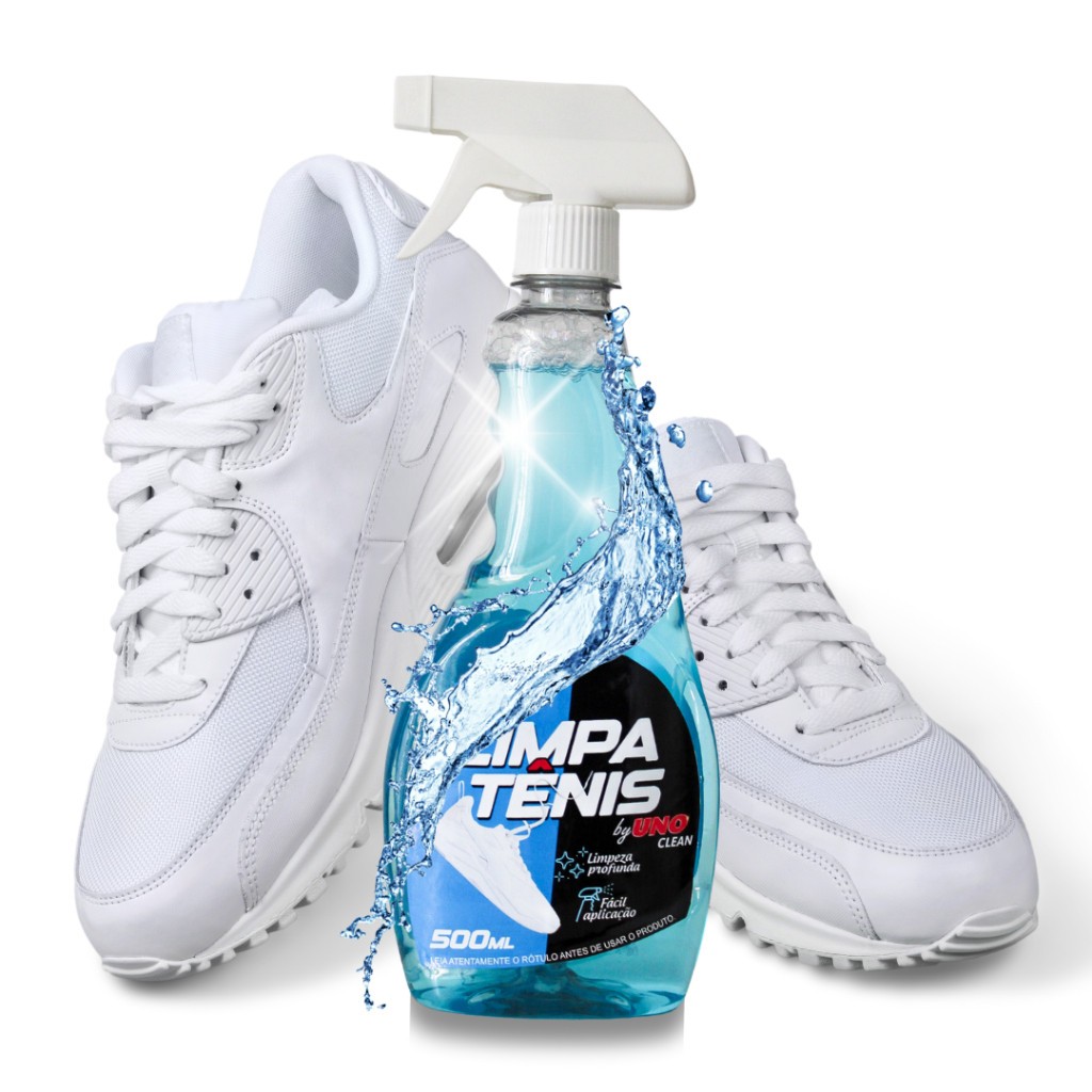 Limpa Tênis Spray Profunda Premium Limpeza 500ml Fácil de Usar - Limpeza Profunda perfumado nao danifica tecidos.