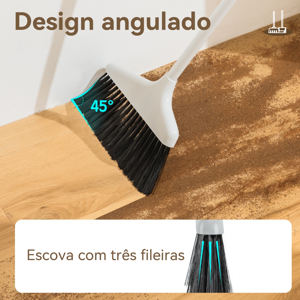 Kit Vassoura e Pá de Lixo Cabo Longo VUSIGN Conjunto Inteligente — imagem 2 de 2