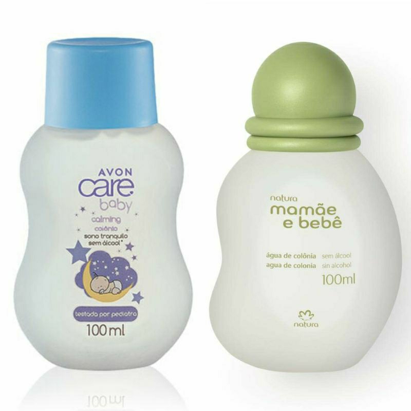 Kit Colônia Care Baby Calming 100ml Avon + Água de Colônia Mamãe e Bebê 100ml Natura