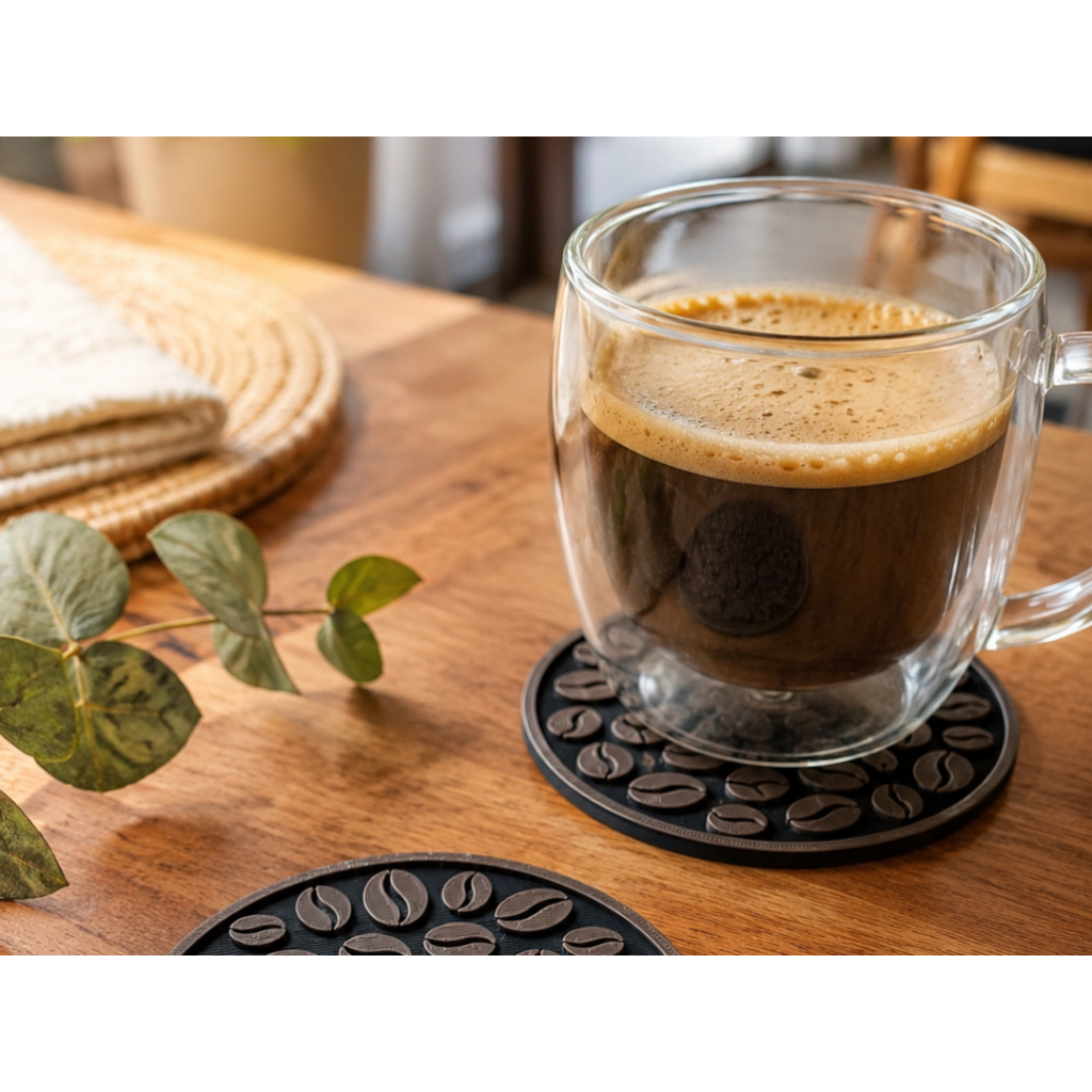 Kit C/ 4 Porta Copo Grão de Café - Impressão 3D
