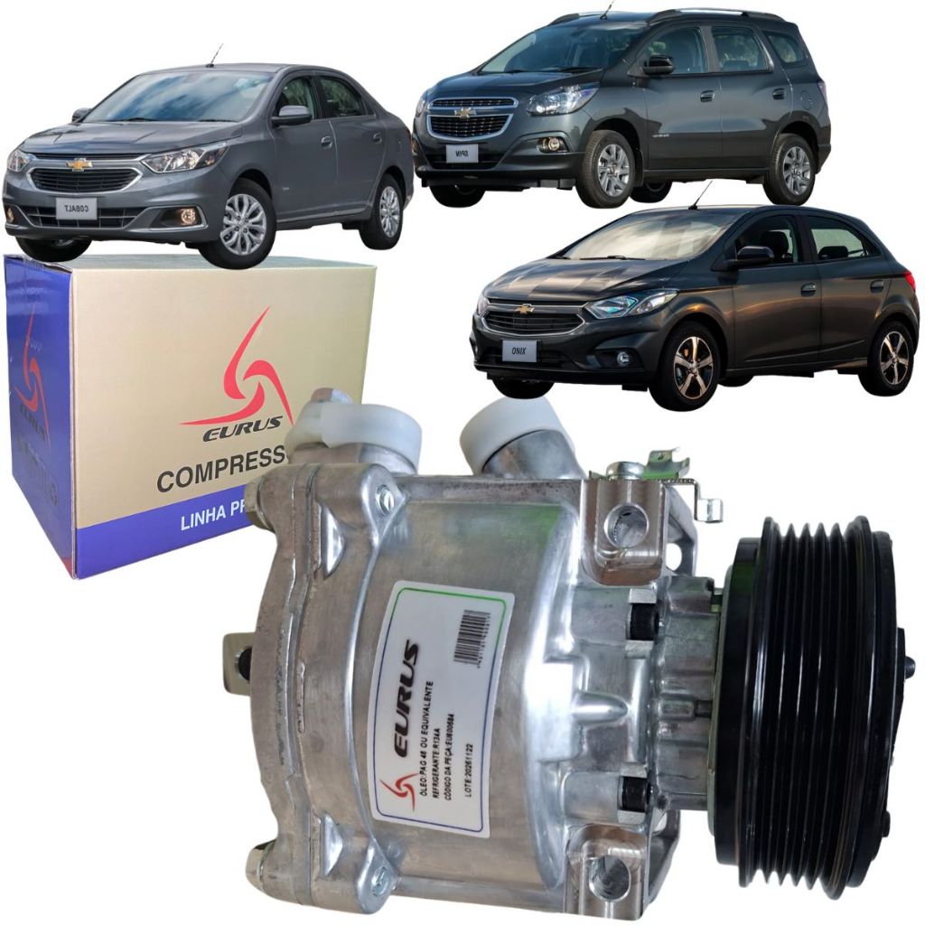 Compressor Ar Mod Scroll Chevrolet Onix 2013 A 2019 Cobalt 2012 A 2017 Prisma Spin Sonic Eurus