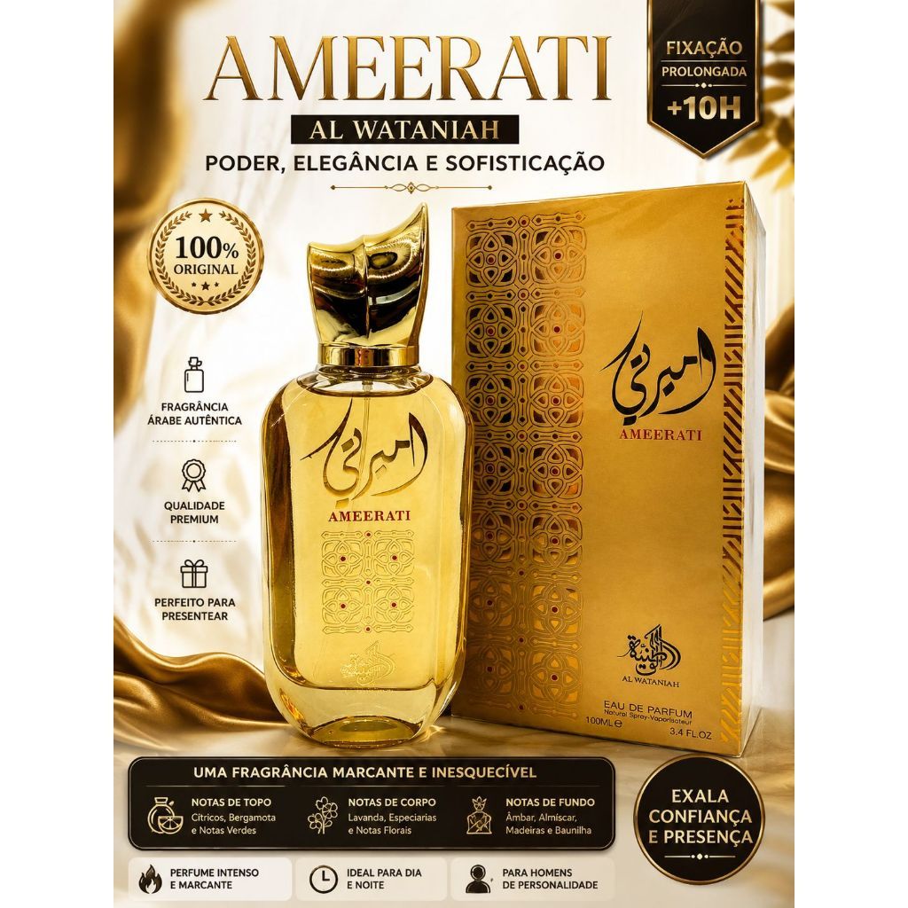 Perfume Árabe Ameerati Al Wataniah 100ml Eau de Parfum Feminino Original