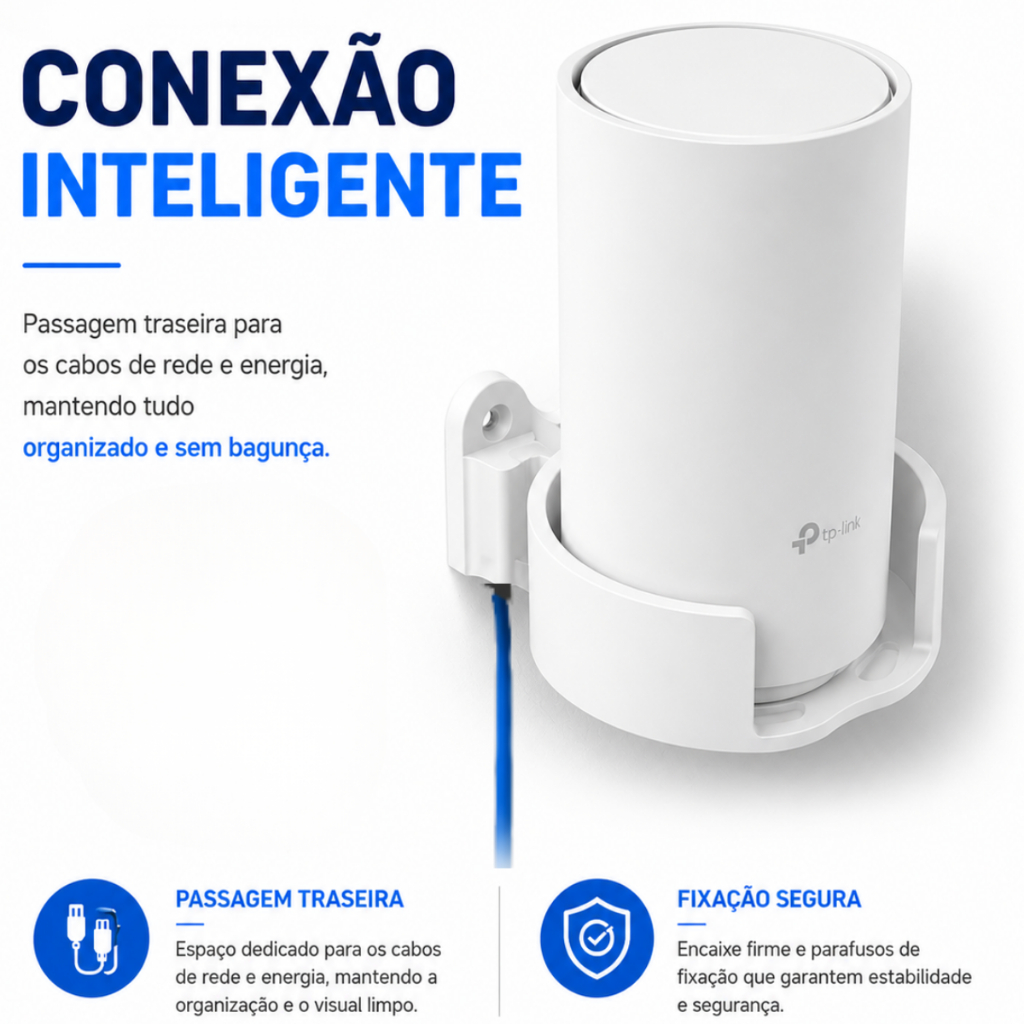 Suporte Parede Roteador Tp-link Deco Mesh X20 X10 X50 55 X60