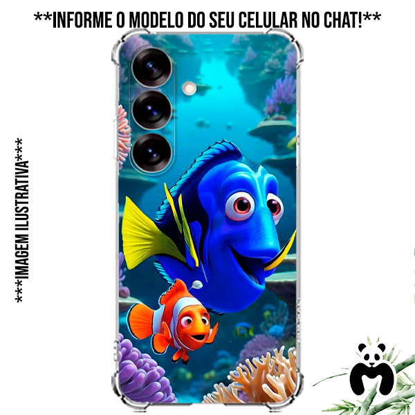 Capa Case Personalizada Celular Desenho Filme Procurando Nemo Dory Marlin Crush Bruce Continue a Nadar