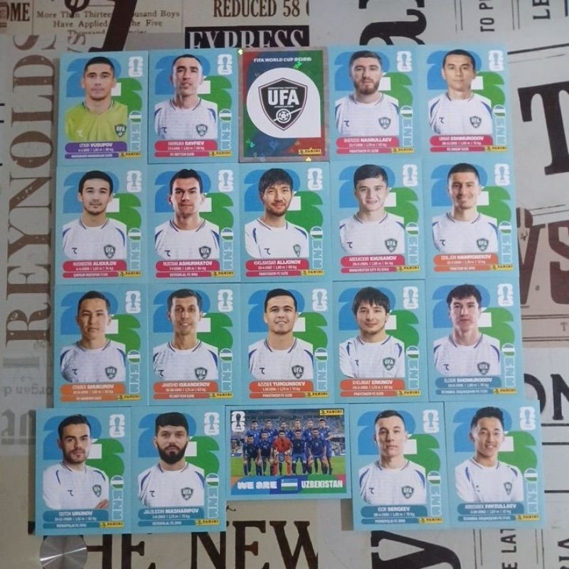 Uzbequistão - Figurinhas Originais Avulsas Copa do Mundo Fifa 2026 (UZB) (venda unitária)