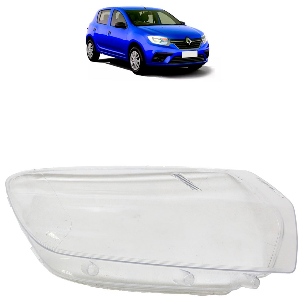 Lente Farol Dianteiro Sandero 2020 2021 2022 2023 2024 Transparente