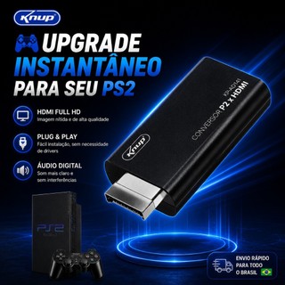 Conversor PS2 Para HDMI Full HD Adaptador Áudio Vídeo