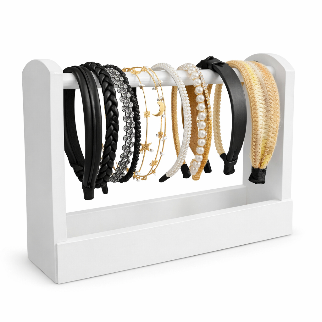Suporte de Tiara Laços Cabelo -  Expositor Porta Tiara em Mdf