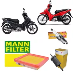 Kit Revisão Honda Biz 125 Filtro Combustível Filtro Ar Vela NGK 2005 a 2011 Original