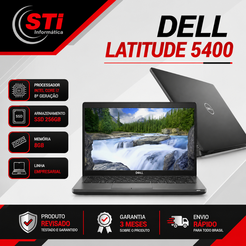 NOTEBOOK DELL LATITUDE 5400 | i7 8ª GERAÇÃO | SSD 256gb |