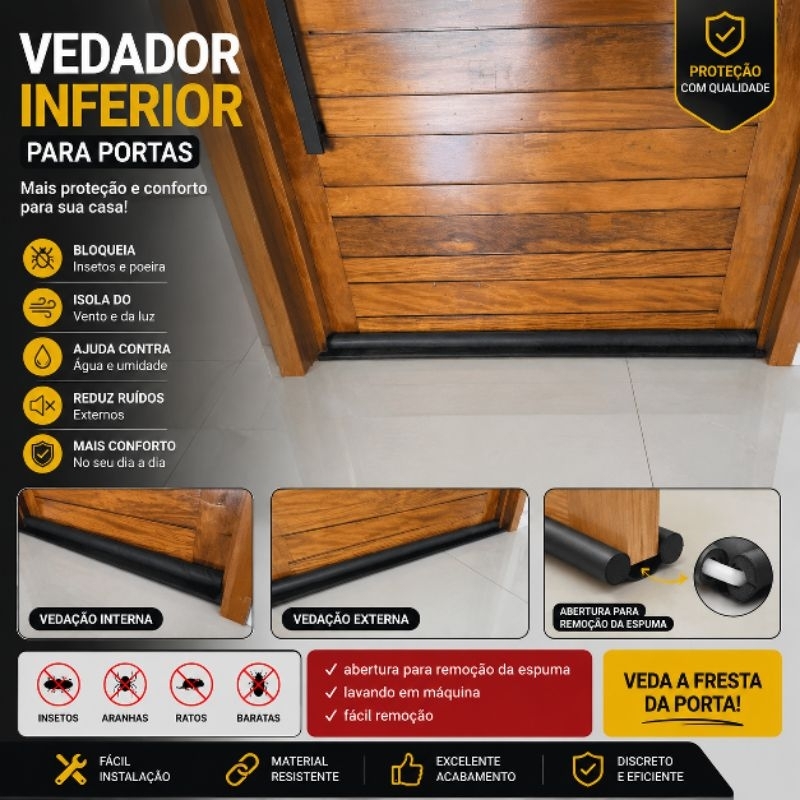 veda vedação proteção protetor de porta pivotante sobre medidas