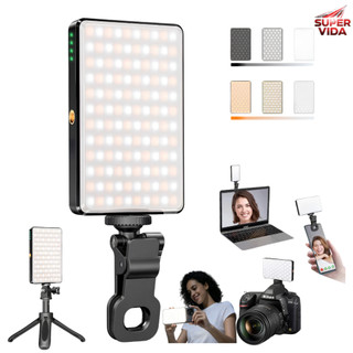 Luz de Selfie Magnética Portátil 3 Tons de Luz Dupla Face CRI≥90 para Selfies e Gravação de Vídeos
