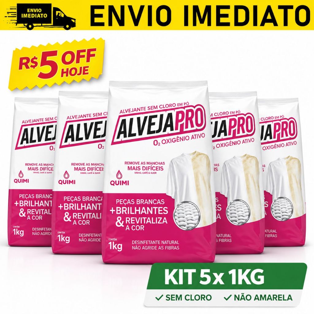 Percarbonato de sódio 100% Puro para limpeza em geral, clareador de roupas 5 KG