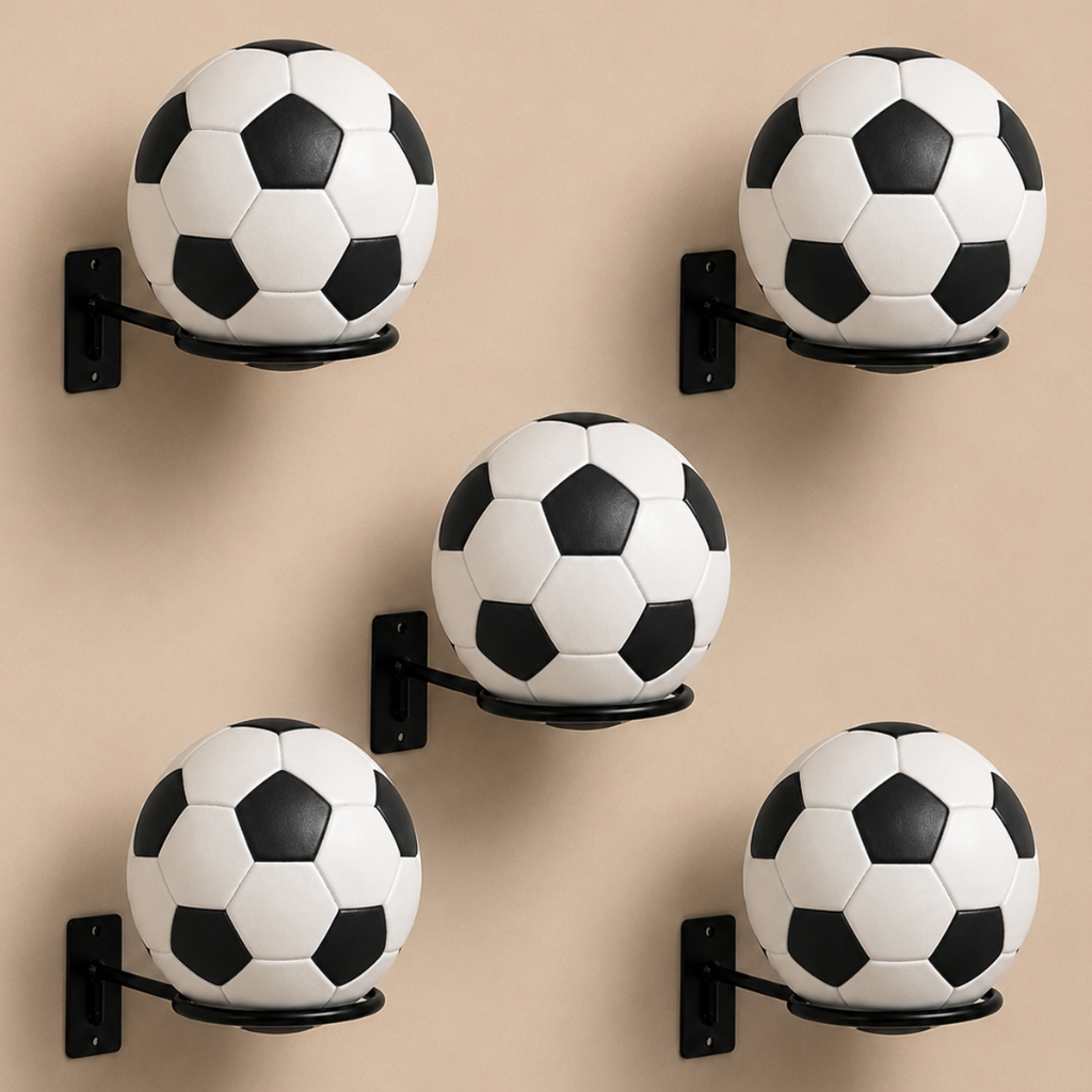 Kit05 Suporte Bola Futebol Basquete Vôlei +parafusos Buchas