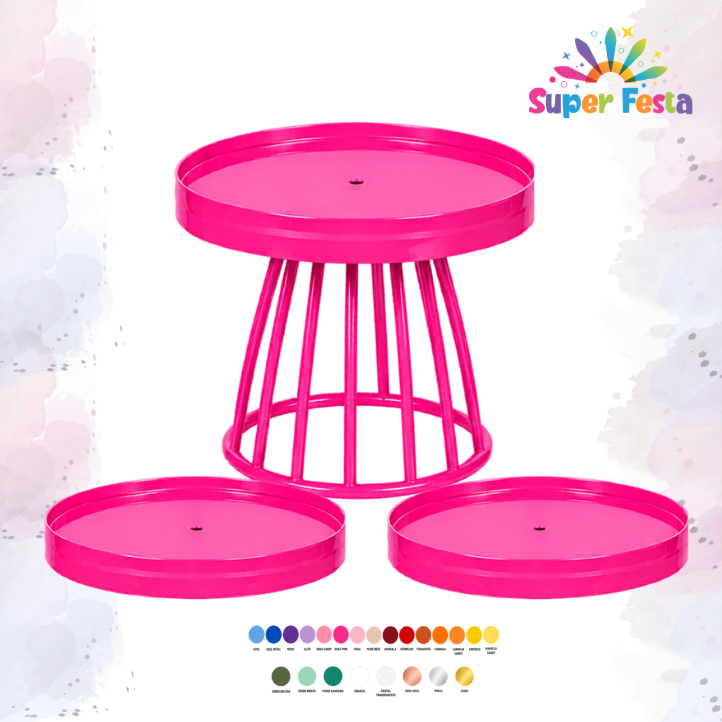 Kit Boleira Baby com 2 Bandejas para Decoração de Festa