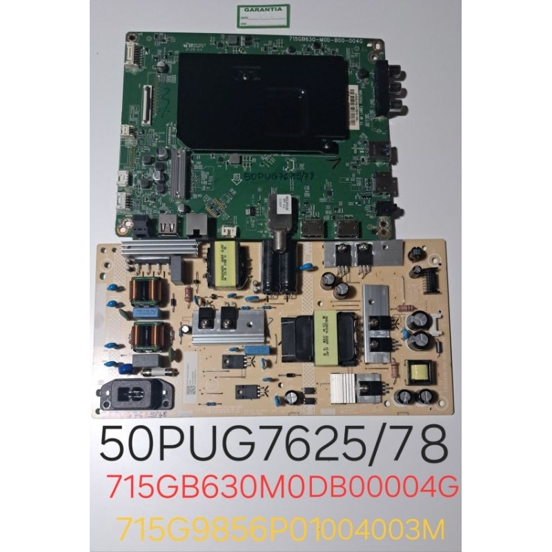 PLACA PRINCIPAL E FONTE TV PHILIPS 50PUG7625/78 715GB630M0DB00004G 715G9856P01004003M VÍDEO, FOTOS E DESCRIÇÃO
