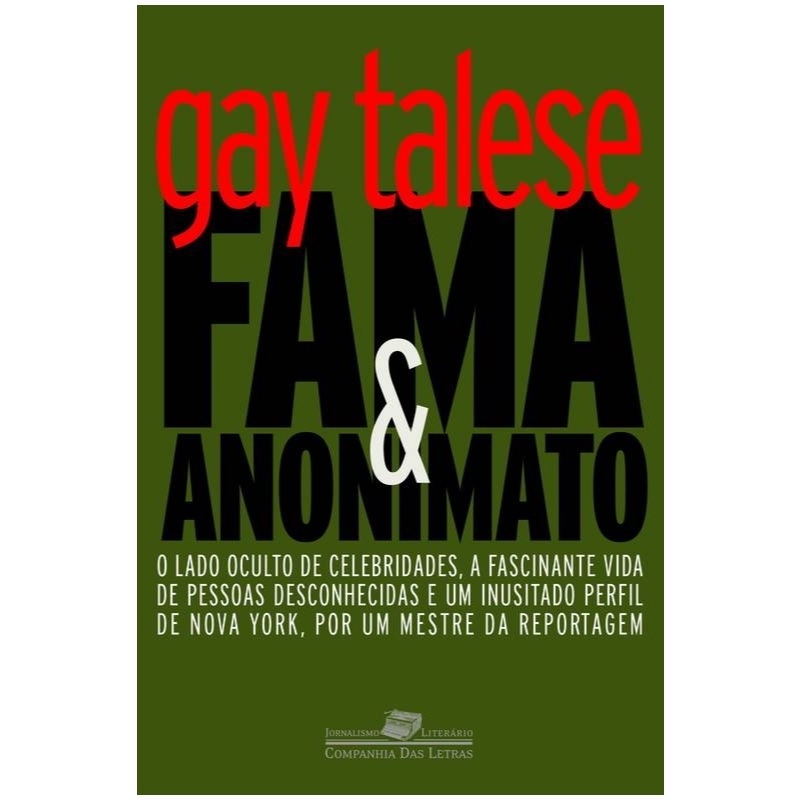 Livro Fama & Anonimato - Gay Talese - Literatura Jornalismo - Usado Bom Estado
