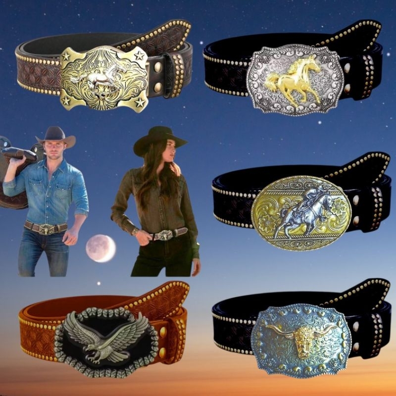 cinto cowboy country couro, estilo americano masculino e feminino costurado e reforçado de 95 cm. ate 125cm