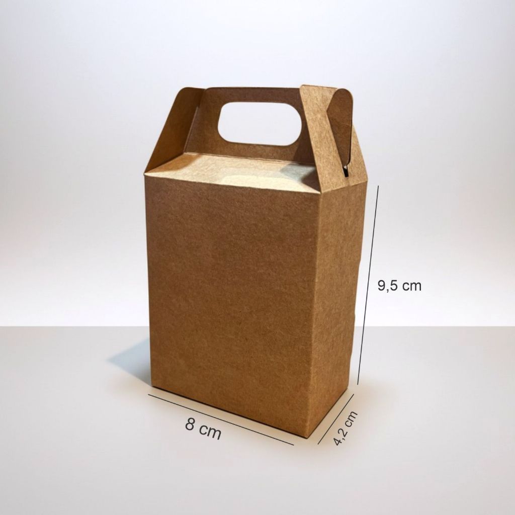 Caixa Kraft Transparente 8x9,5cm Caixa para presente lembrancinha embalagem