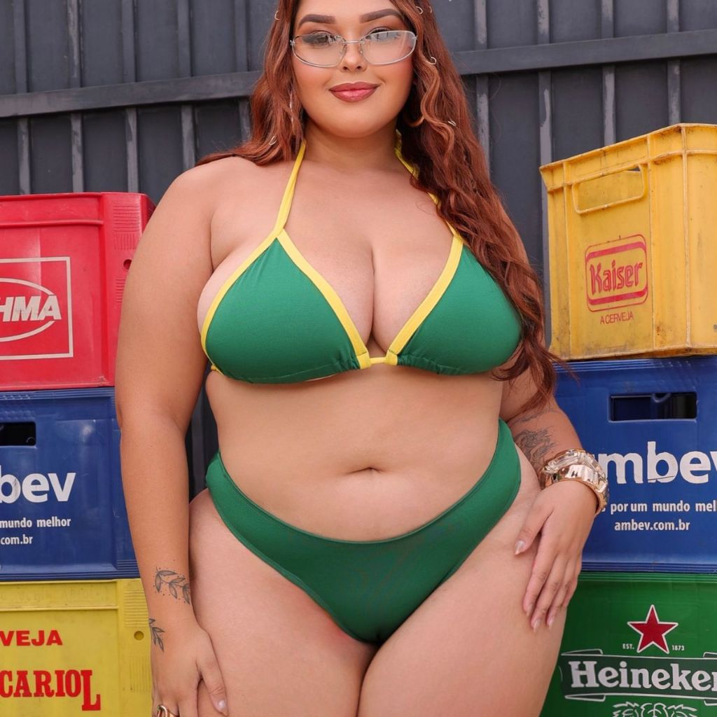 Biquini Brasil Plus Size Asa Delta Fio Plus Futebol Seleção Jogo Brasil Envio Rápido Verde Amarelo