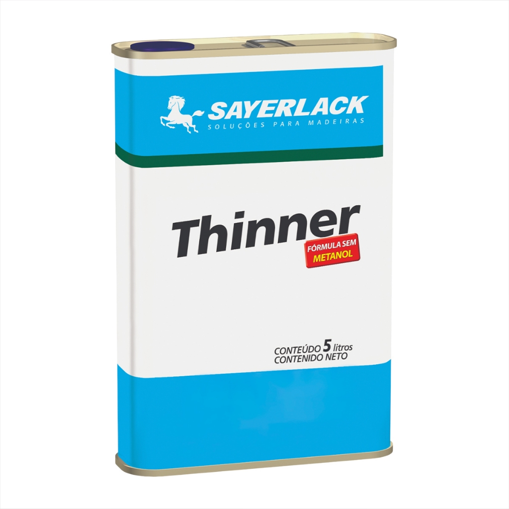 Thinner Sayerlack Profissional 5L Thinner Solvente Verniz Thinner Seladora Acabamento Madeira