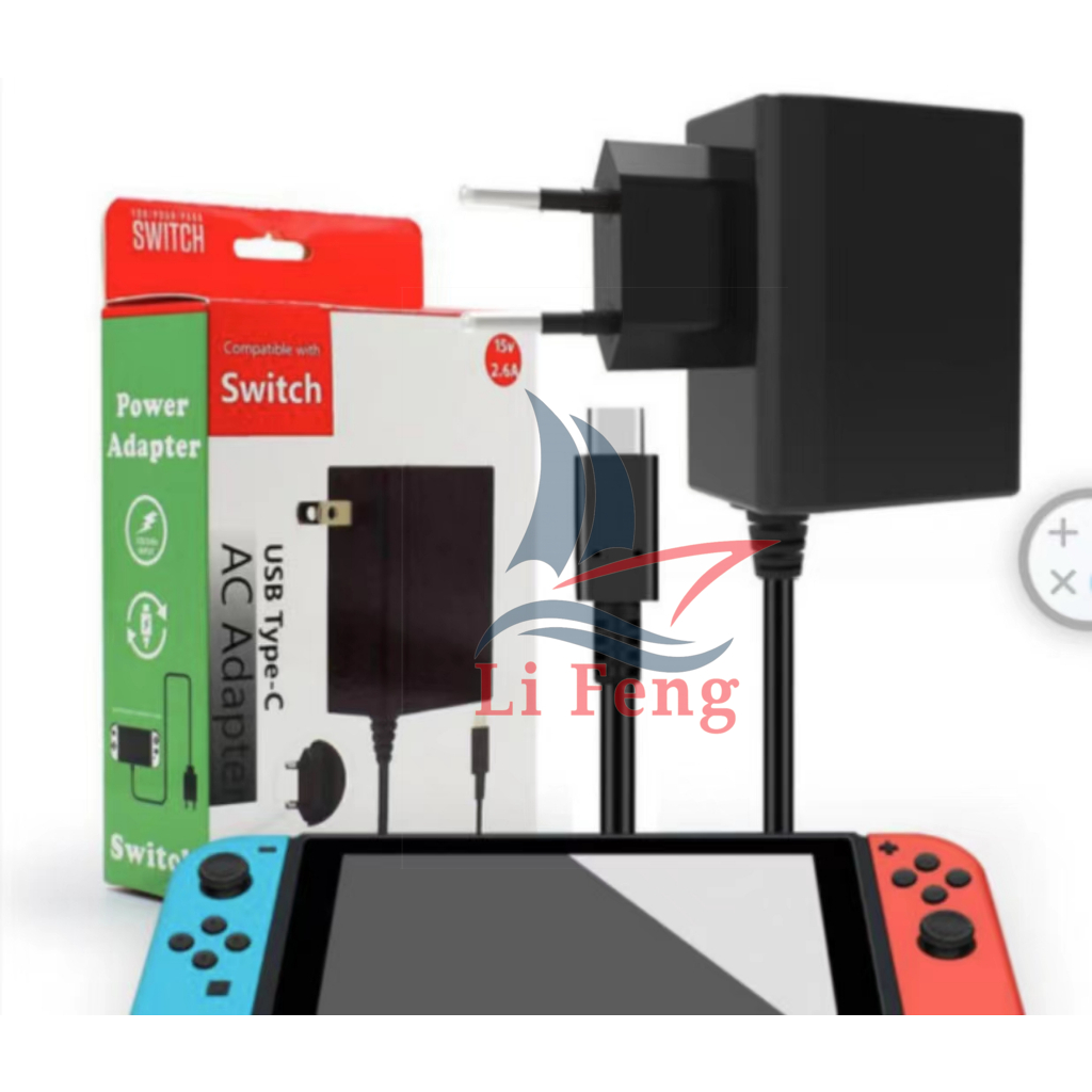Carregador Console Nintendo Switch V1,V2,OLED e Switch Lite/ Switch 2 E Dock Bivolt 110v/220v Tipo-C