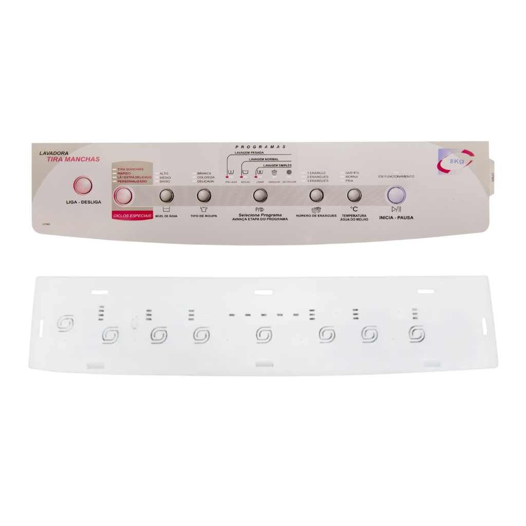 Kit Adesivo E Suporte Lavad Brastemp Bwt08a Tira Manchas 8kg