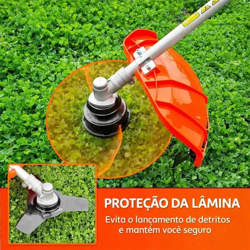 Roçadeira Aparador de Grama a Gasolina Multifuncional 75cc 3.5 Hp — foto 6
