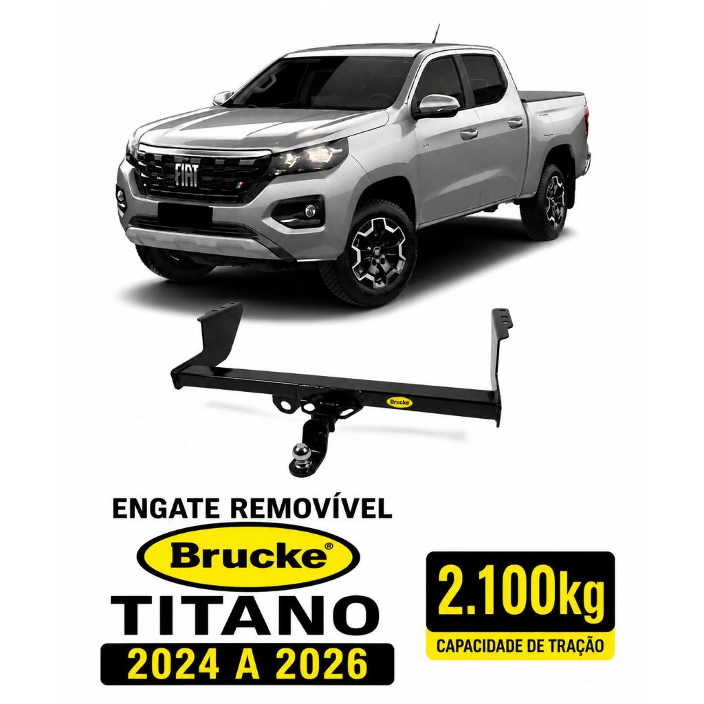 Engate Reboque Removível Fiat Titano 2024-2025-2026 - 2.100kg