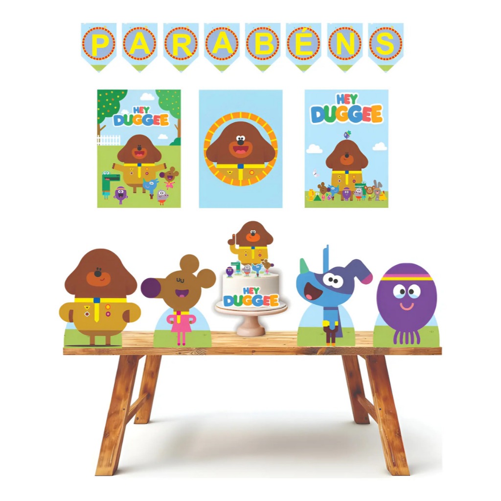 Kit festa em casa personalizado fazemos todos os temas Hey Duggee