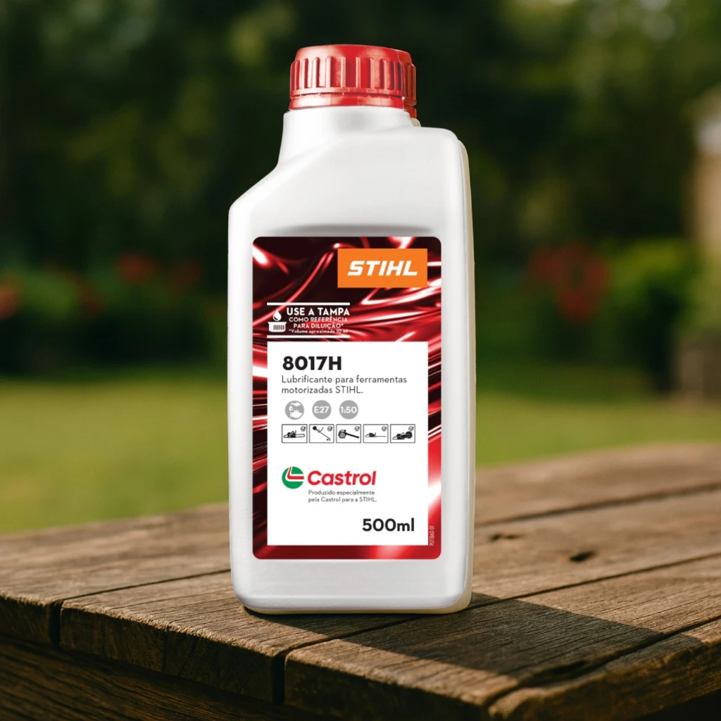 STIHL Oleo Lubrificante 2 Tempos Castrol 8017H 500ml Mistura 50:1 Motores 2T 2-MIX 4-MIX