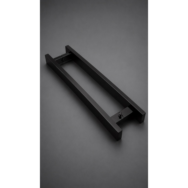 Puxador preto 60x40 chato 30x10m Indústria Nacional. Porta: Madeira, Vidro Alumínio e Ferro