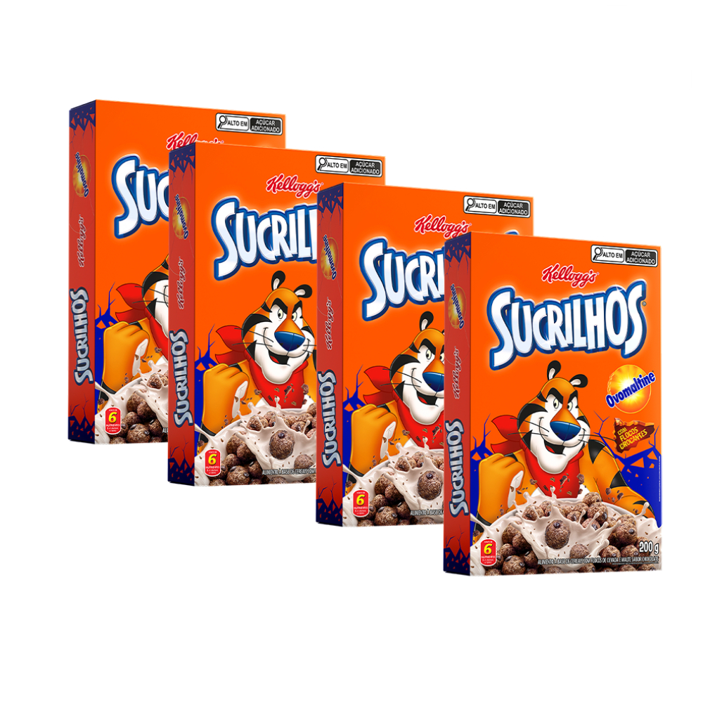 Combo Cereal Sucrilhos Ovomaltine 200g 4 unidades