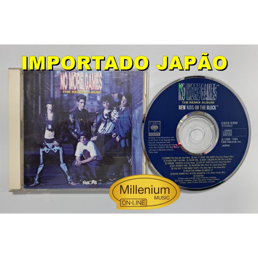CD New Kids On The Block No More Games Importado Japão 1990 Original Gravadora Colecionador Ótimo Estado
