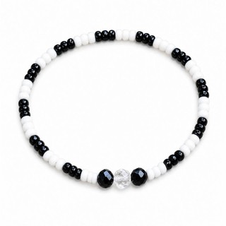 Pulseira Preto Velho 3x3 Conta de Cristal | Proteção Espiritual | Umbanda | Artesanal