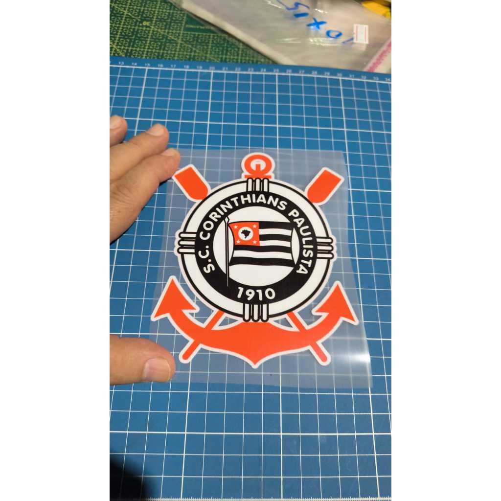 Timão Retrô Logo Antigo Adesivo Têxtil Termocolante Fácil Aplicação Ferro de Passar Personalize