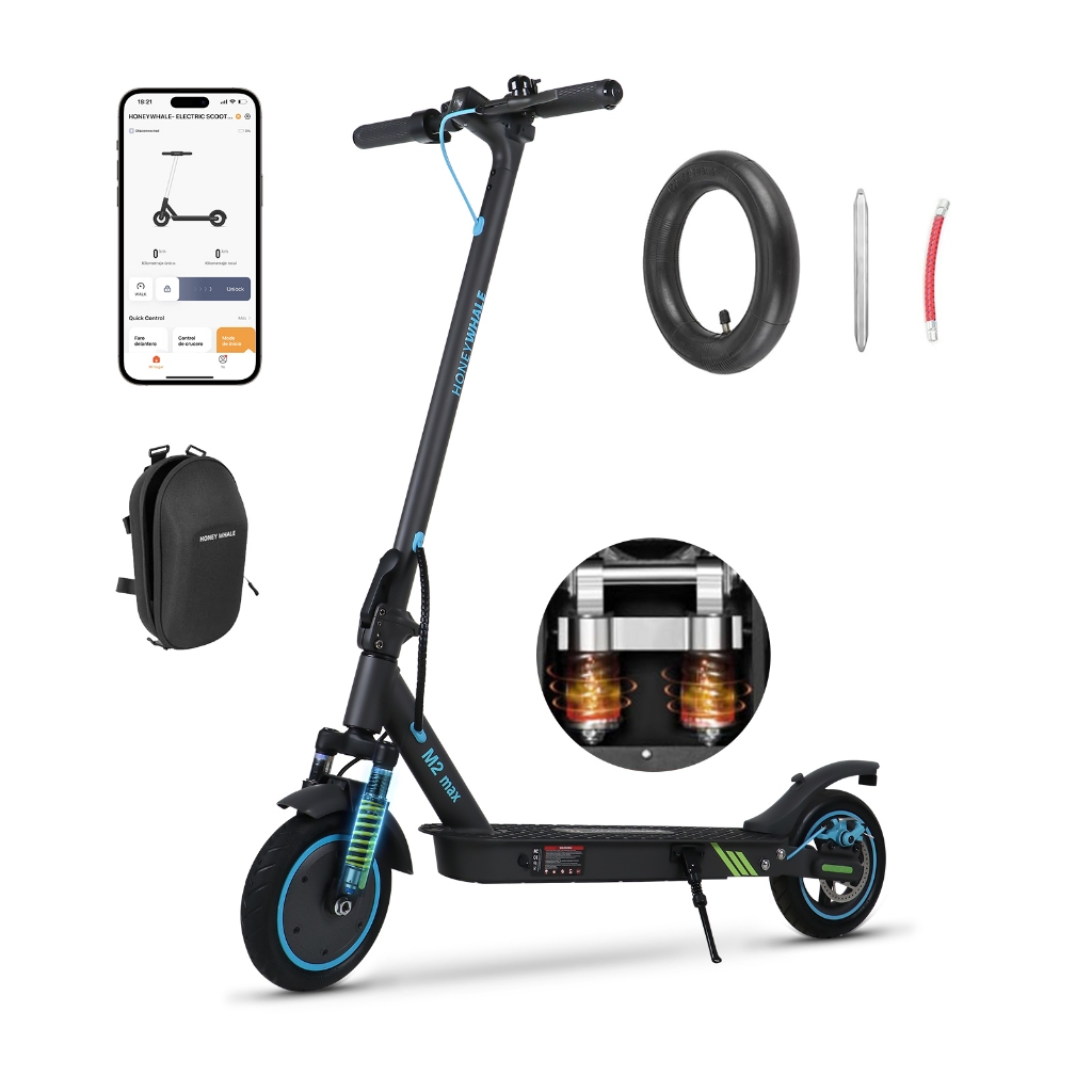 HONEYWHALE M2 MAX Patinete Elétrico Adulto, 500W Scooter Eletrica, 32KM/H Velocidade, 22KM Autonomia