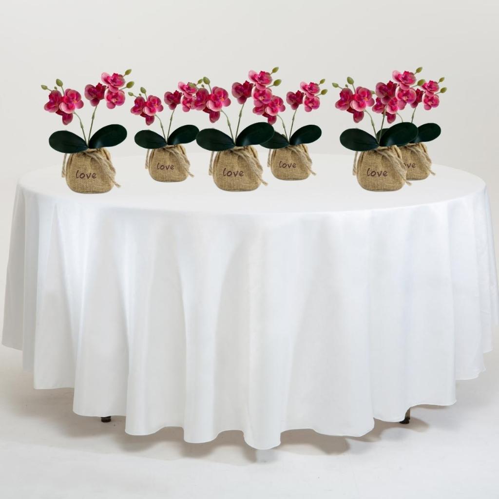 Kits de Orquídeas Rosa Artificial Premium Para Escolher e Montar Arranjos Decorativos Elegantes