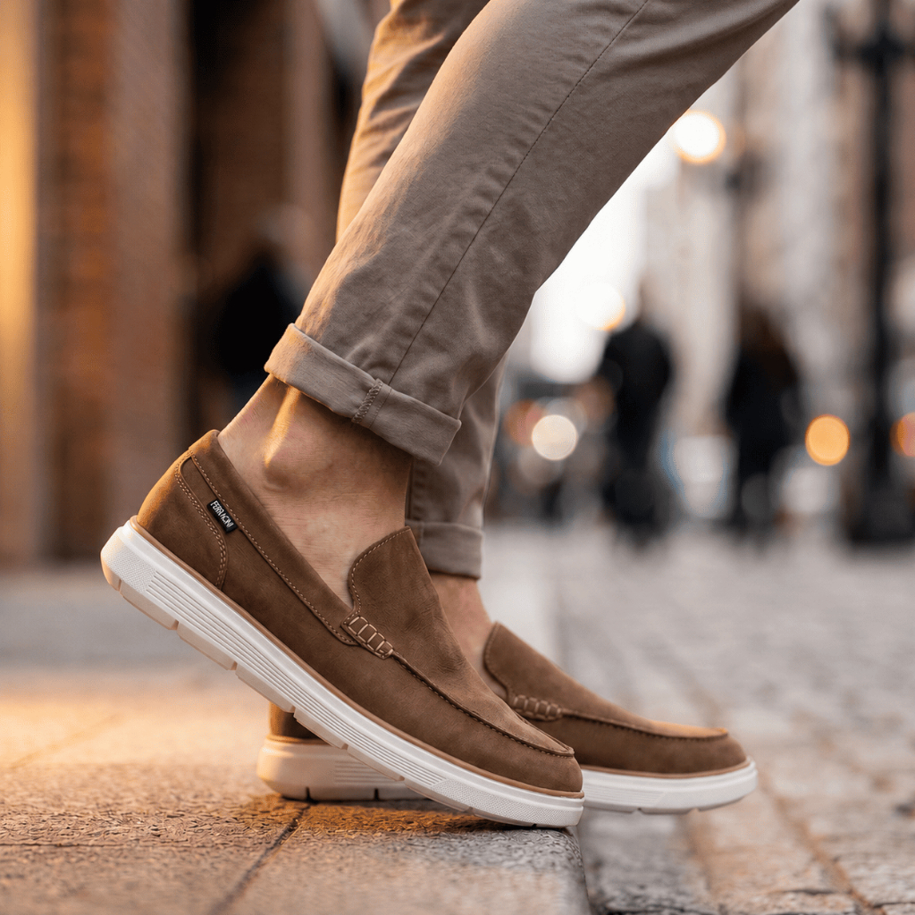Mocassim Masculino Ferracini Prisma Couro Marrom Conforto Premium