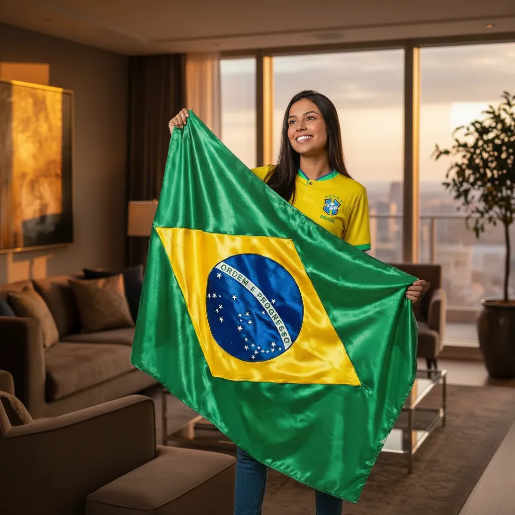 2 Bandeira do Brasil em Tecido Cetim Bandeira Copa do Mundo1,50x90cm